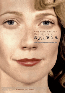 a movie poster for sylvia starring gwyneth paltrow daniel craig