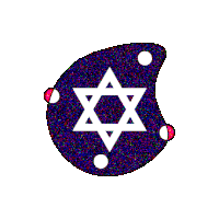 a purple circle with a white star in the center