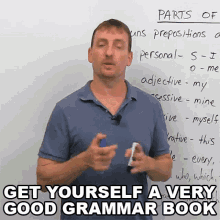 Get Yourself A Very Good Grammar Book Adam GIF - Get Yourself A Very Good Grammar Book Adam Engvid GIFs