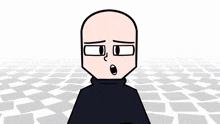 a cartoon of a bald man with the words you want behind him