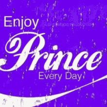 enjoy prince every day prince purple rain coca cola enjoy