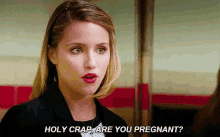 Holy Crap, Are You Pregnant? - Glee GIF - Glee Quinn Fabray Pregnant GIFs