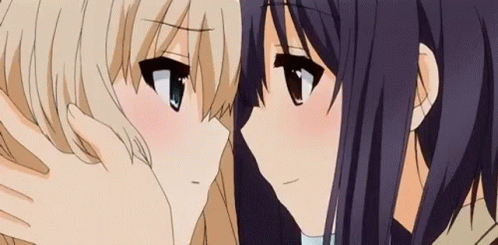 Anime First Kiss GIF  Anime First Kiss Brother  Discover  Share GIFs