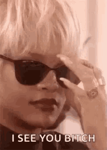 Rihanna Sunglasses GIF - Rihanna Sunglasses I See You Bitch GIFs