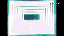 a green background with a white square and the words mindundi on the bottom