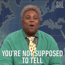 Youre Not Supposed To Tell Kenan Thompson GIF - Youre Not Supposed To Tell Kenan Thompson Saturday Night Live GIFs