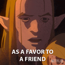 As A Favor To A Friend Filavandrel GIF - As A Favor To A Friend Filavandrel The Witcher Nightmare Of The Wolf GIFs