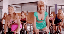 Romy And Michele Exercise Bike GIF - Romy And Michele Exercise Bike Romy GIFs
