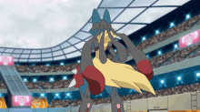 Mega Lucario Lucario GIF - Mega Lucario Lucario Change Back To Normal GIFs