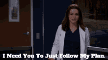 Greys Anatomy Amelia Shepherd GIF - Greys Anatomy Amelia Shepherd I Need You To Just Follow My Plan GIFs