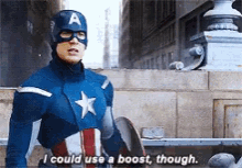 I Could Use A Boost Though The Avengers GIF - I Could Use A Boost Though The Avengers Captain America GIFs