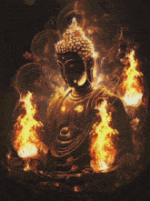 Buddha Feuer GIF - Buddha Feuer Meditiert GIFs