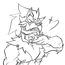 vinfang wolf werewolf furry muscles
