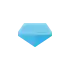 a blue diamond on a white background .