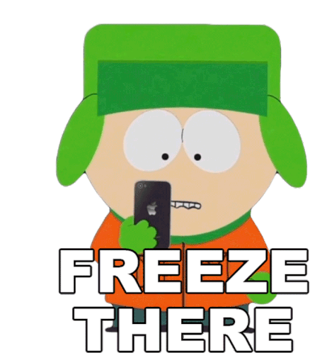 Freeze There Kyle Broflovski Sticker - Freeze There Kyle Broflovski South Park Stickers