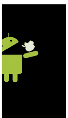 Android Eating Apple GIF