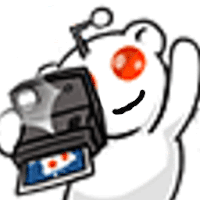 a cartoon of a white bear holding a camera and a pepsi bottle .