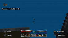 a screenshot of a video game with the position displayed as position 149 52 345