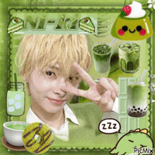 a picture of a boy with the name ni-ki on the bottom