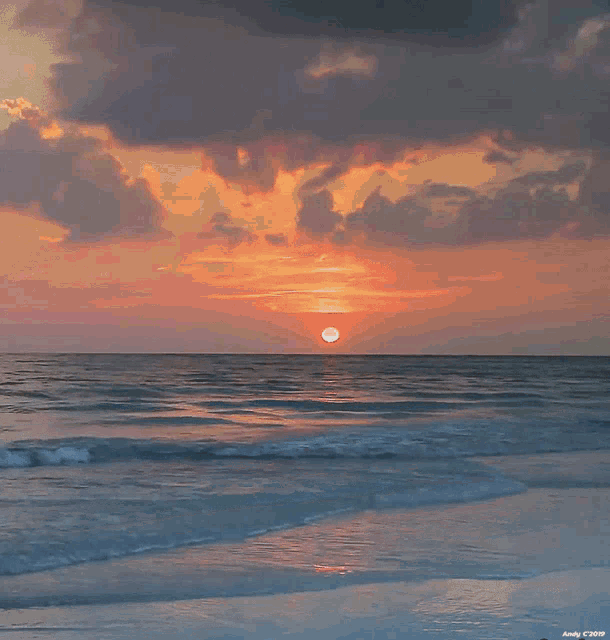 beach sunset gif