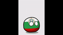 a cartoon of a bulgarian flag with a coat of arms .