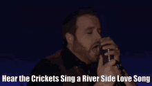 Hear The Crickets Sing A Riverside Love Song Randy Houser GIF - Hear The Crickets Sing A Riverside Love Song Randy Houser Singing GIFs