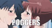 pog poggers pogchamp anime kissing