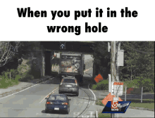 wrong hole car truck accident