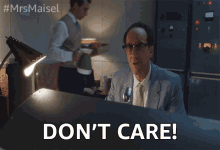 a man in a suit says " do n't care "