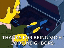 Gun Simpsons GIF - Gun Simpsons Ned Flanders GIFs