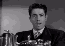 Thats A Morbid Thought Alfred Hitchcock GIF - Thats A Morbid Thought Alfred Hitchcock Coolidge Cotner Theatre GIFs
