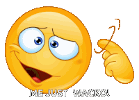 a cartoon smiley face says me just wacko