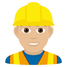 construction worker joypixels builder hard hat safety helmet