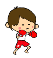 a cartoon of a person wearing boxing gloves