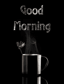 good morning steam cup flower tea
