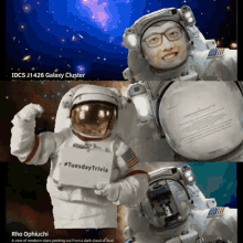 a picture of an astronaut holding a sign that says #tuesdaytrivia