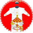 a red circle with pax et bonum written on the bottom