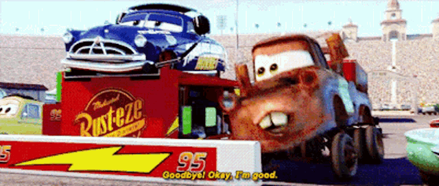 Cars Tow Mater GIF Cars Tow Mater Goodbye Discover Share GIFs