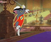 Sword Sword Training GIF - Sword Sword Training Tom And Jerry GIFs