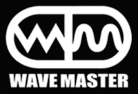a black and white wave master logo