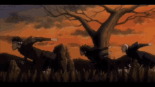 a man in a mask is holding a sword in a cartoon scene