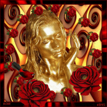 Gold Art GIF - Gold Art Roses GIFs