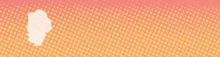 a bunch of cartoon characters are standing next to each other on a pink and yellow background .