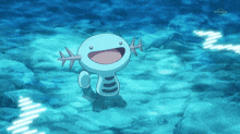 a cartoon character is swimming in the water and says tv tokyo on the bottom right