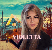 a picture of a woman with the name violetta above her