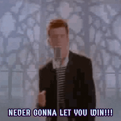 Never Gonna Give You Up Rick Roll GIF - Never gonna give you up Rick roll  Never gonna let you win - Discover & Share GIFs