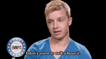 Emmys2012 Noel Fisher GIF - Emmys2012 Noel Fisher Dont Want To Talk About It GIFs