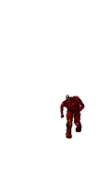 a cartoon drawing of a giant red monster