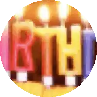 a bunch of birthday candles in a circle with the letter b in the middle