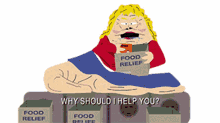 why should i help you sally struthers south park s3e11 starvin marvin in space